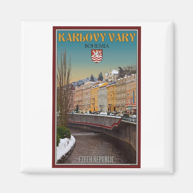 Karlovy Vary - Semnice River Winter Magnet (Front)