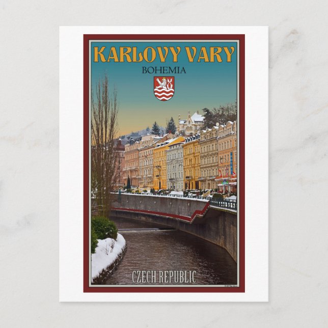Karlovy Vary - Semnice River Winter Postcard (Front)