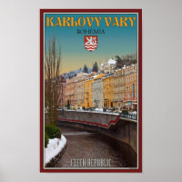 Karlovy Vary - Semnice River Winter Poster