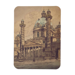 Karlskirche church in in Vienna, Austria Magnet