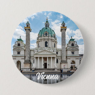 Karlskirche in Vienna, Austria Button
