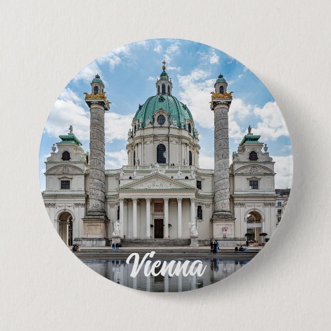 Karlskirche in Vienna, Austria Button (Front)