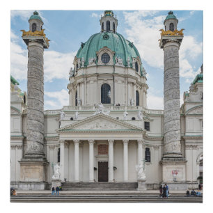 Karlskirche in Vienna, Austria Faux Canvas Print