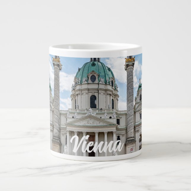 Karlskirche in Vienna, Austria Giant Coffee Mug (Front)