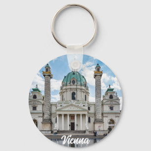 Karlskirche in Vienna, Austria Keychain