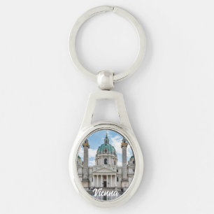 Karlskirche in Vienna, Austria Keychain
