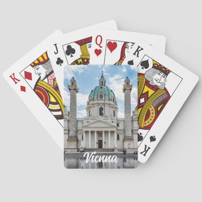 Karlskirche in Vienna, Austria Poker Cards (Back)