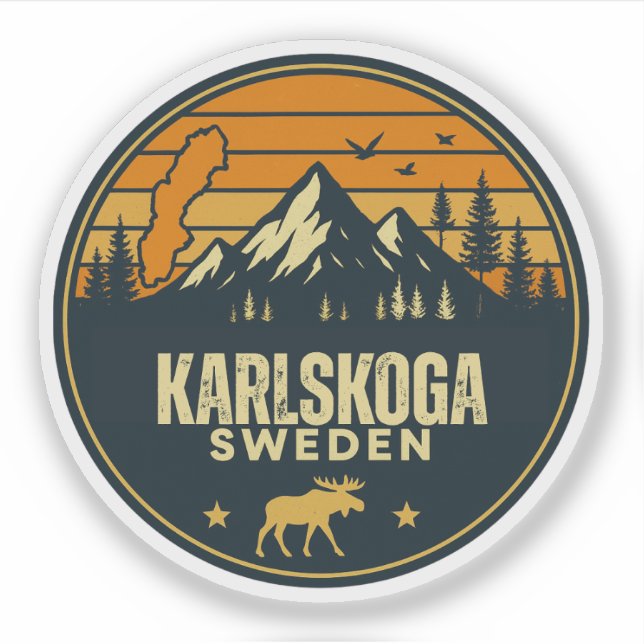 Karlskoga, Sweden Sverige Sticker (Front)
