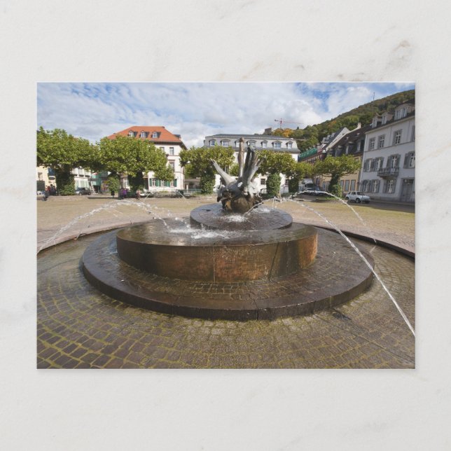 Karlsplatz (Karl's Square), Old Town Heidelberg Postcard (Front)