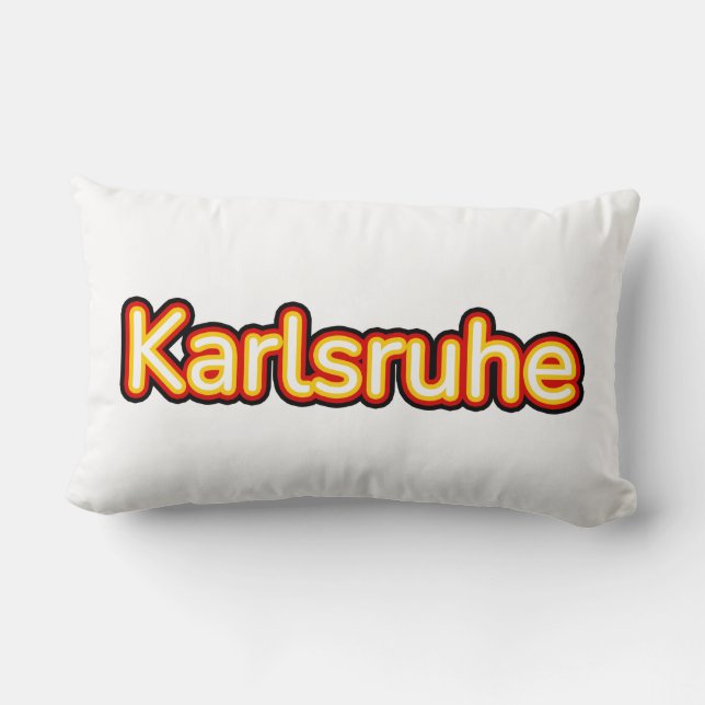 Karlsruhe Deutschland Germany Lumbar Pillow (Back)