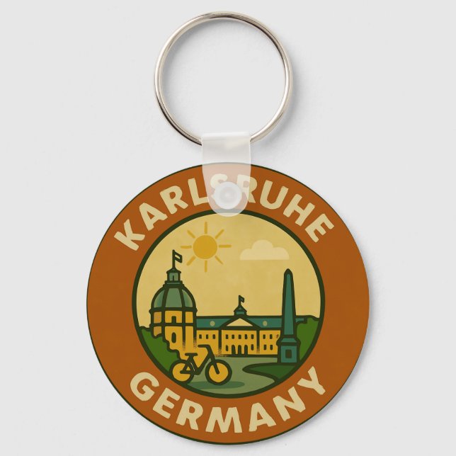 Karlsruhe German Urban Emblem Keychain (Front)