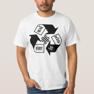 karma, कर्म,dharma, धर्म,Saṃsāra, संसार T-Shirt