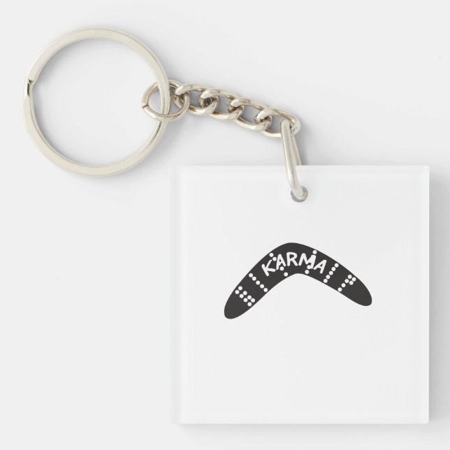 Karma Boomerang Keychain (Front)