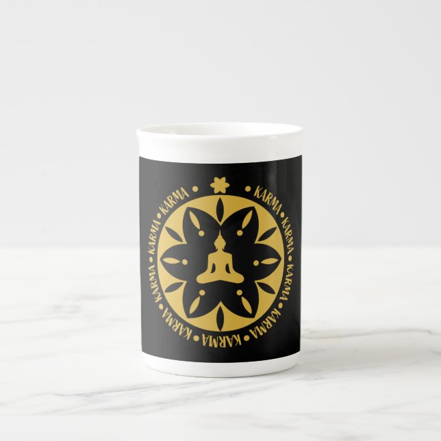 Karma Buddhist Religion - Buddhism Six Sages   Bone China Mug (Front)