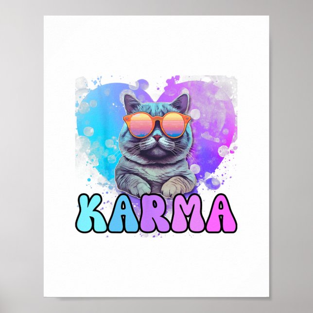 karma cat lover karma is my boyfriend cruel summer poster (Front)