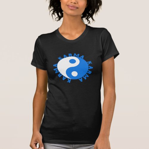 KARMA Circle with Yin Yang Symbol T_Shirt
