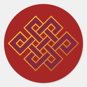 Karma ... Endless Knot or Eternal Knot Classic Round Sticker