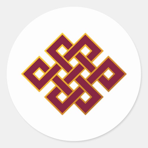 Karma  Endless Knot or Eternal Knot Classic Round Sticker