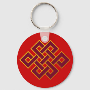 Karma ... Endless Knot or Eternal Knot Keychain