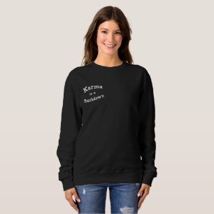 Karma Football Quote Embroidery for Apparel Embroidered Sweatshirt