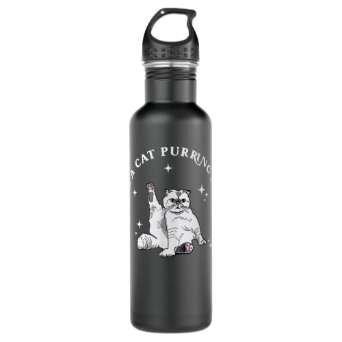 Karma Is A Cat Purring In My Lap Stainless Steel Water Bottle