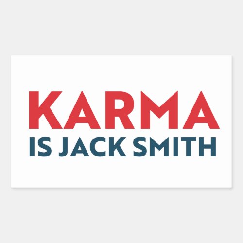 Karma is Jack Smith Rectangular Sticker