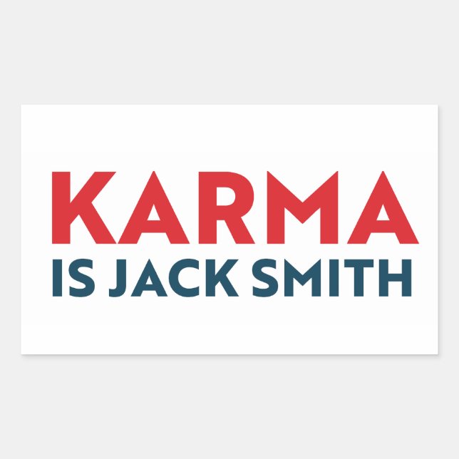 Karma is Jack Smith Rectangular Sticker (Front)