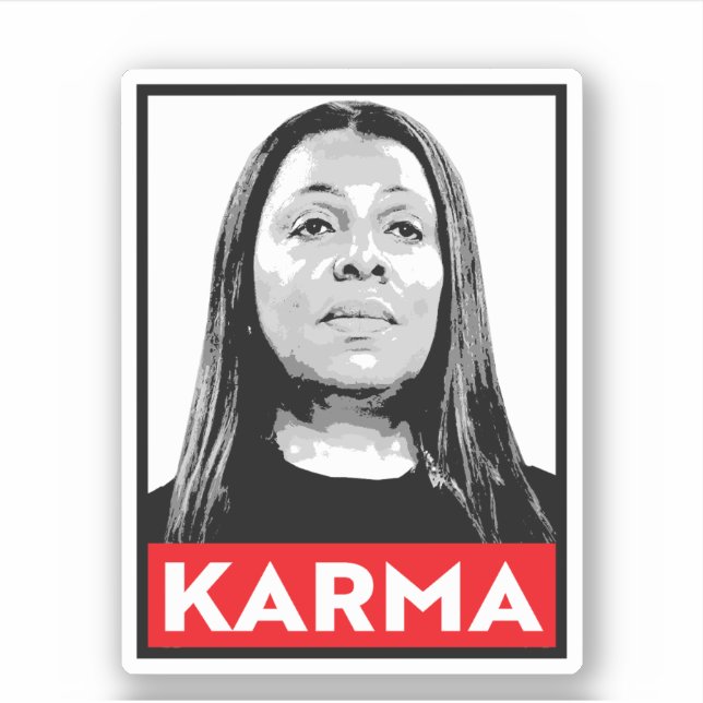 KARMA: Letitia James Sticker (Front)