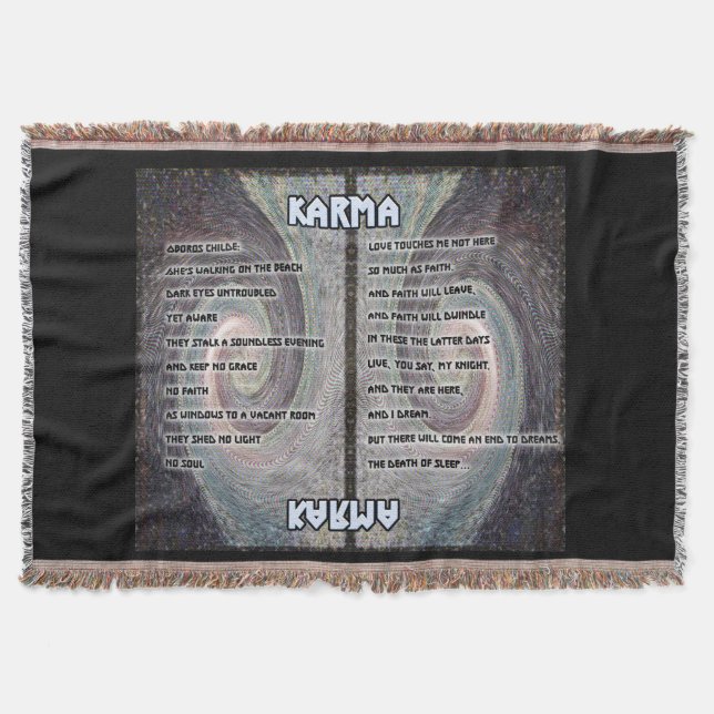 Karma Oboros Tapestry Throw Throw Blanket (Front)