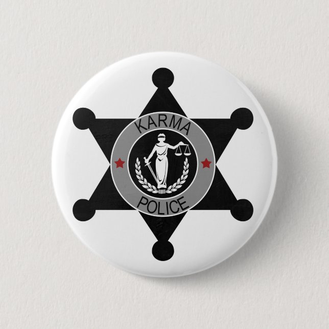 Karma Police Radiohead Pinback Button (Front)