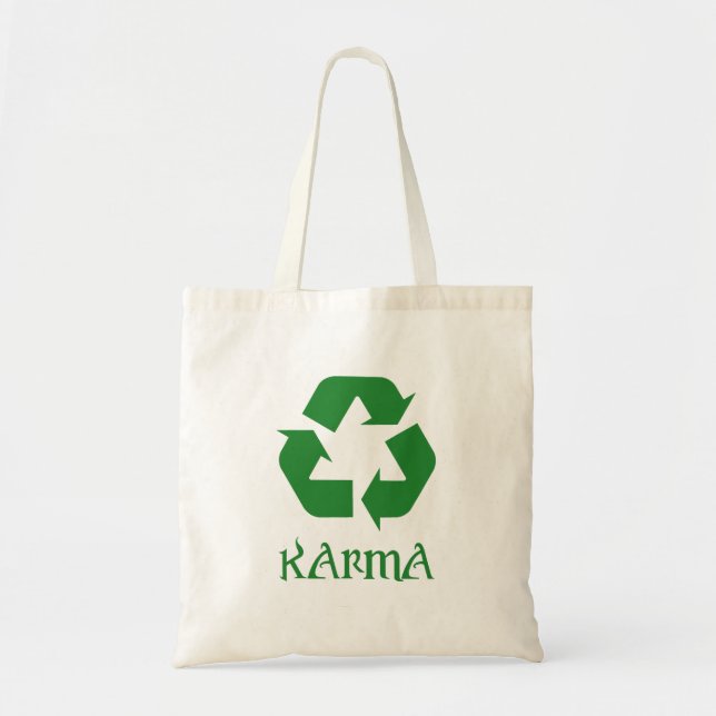 Karma Recycle What Goes Around Comes Around Tote Bag (Front)