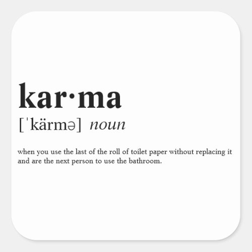 Karma Square Sticker