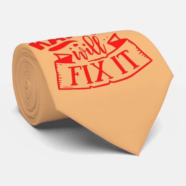 KARMA WILL FIX IT funny sarcastic humorous         Neck Tie (Rolled)