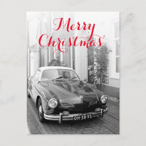 Karmann Ghia Classic Car Christmas Holiday Postcard