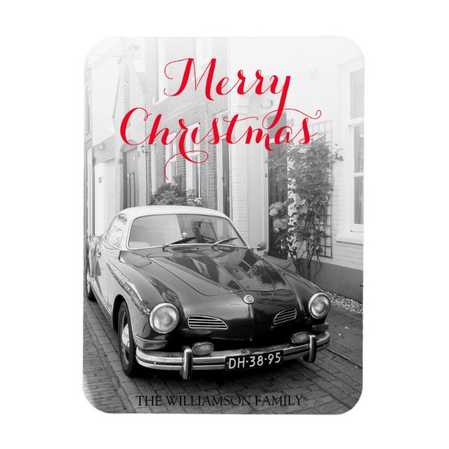 Karmann Ghia Classic Car Merry Christmas Magnet (Vertical)