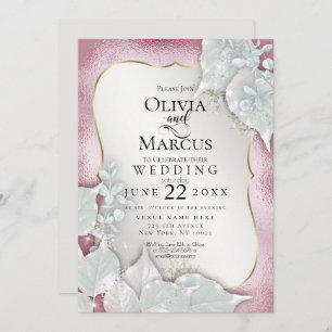 Karmila Custom Pale Burgundy Pearl Shimmer 2 Invitation