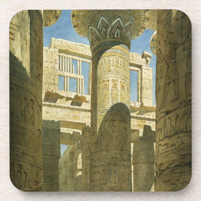 Karnak, c.1866 (w/c on paper) drink coaster (Front)
