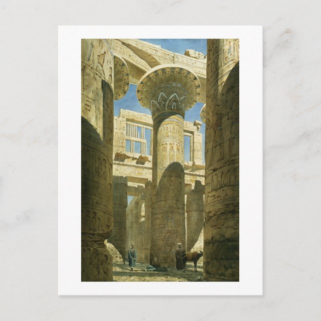 Karnak, c.1866 (w/c on paper) postcard (Front)