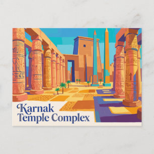 Karnak Temple Complex Egypt Postcard