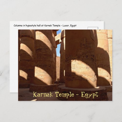 Karnak Temple _ Luxor Egypt Postcard