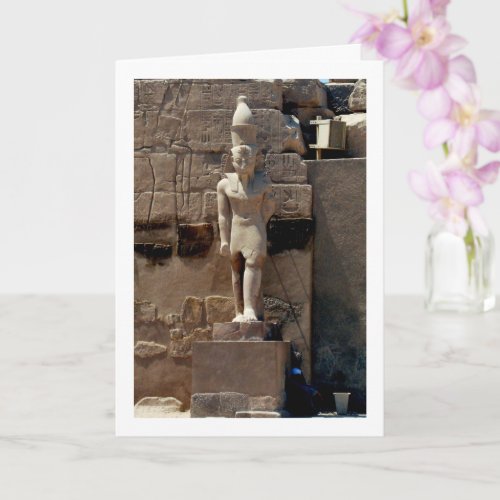 Karnak Temple Statue Luxor Egypt Card