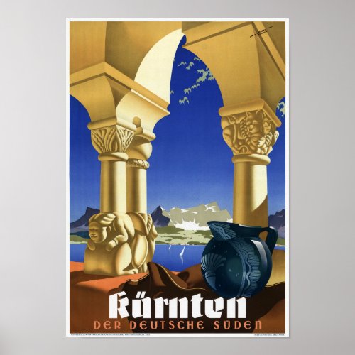 Krnten Carinthia Austria Vintage Poster 1939