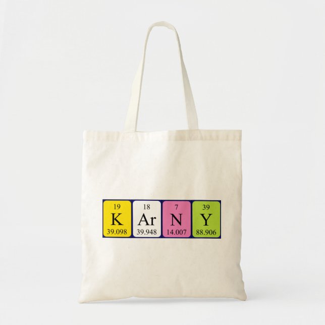 Karny periodic table name tote bag (Front)