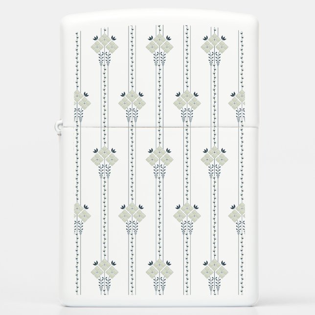 Karo flowers and curls pattern 002 zippo lighter (Front)