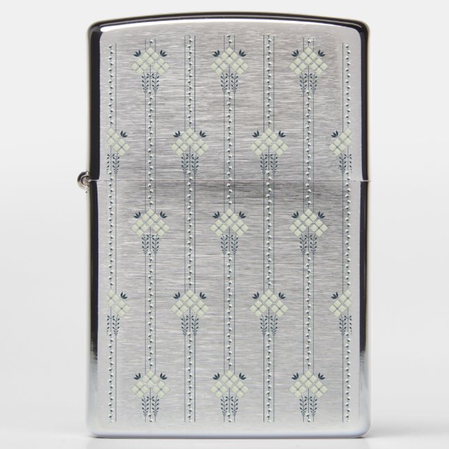 Karo flowers and curls pattern 002 zippo lighter (Front)