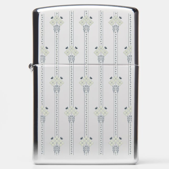 Karo flowers and curls pattern 002 zippo lighter (Front)
