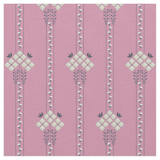 Karo flowers and curls pattern fabric