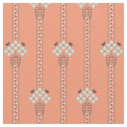 Karo flowers and curls pattern fabric