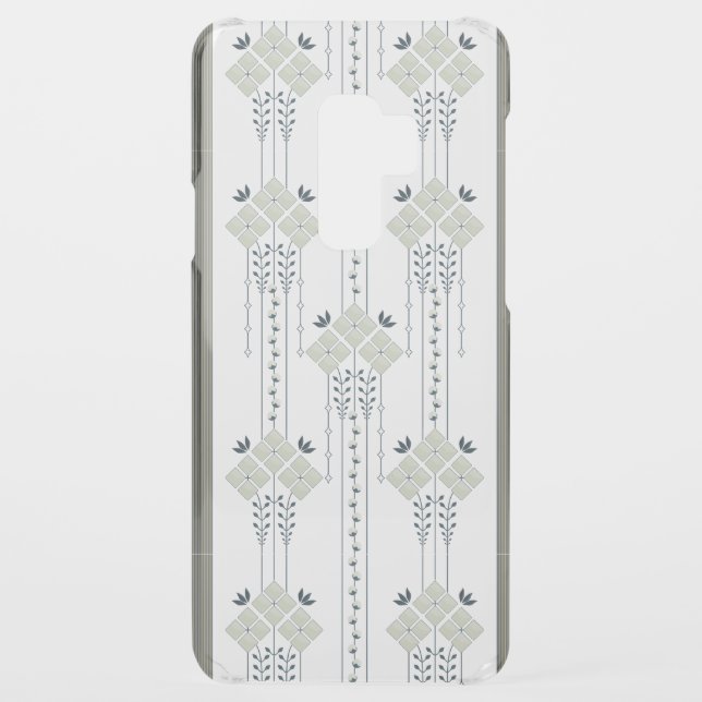 Karo flowers and curls pattern uncommon samsung galaxy case (Back)