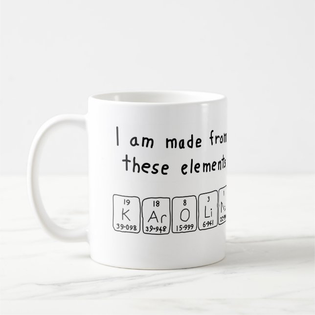 Karolina periodic table name mug (Left)